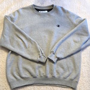 Champion grey crew neck sweatshirt